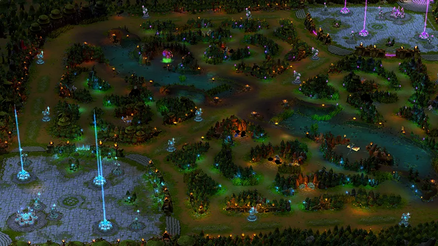 League Classic Summoner's Rift map preview League Classic map preview showing an early Summoner's Rift layout