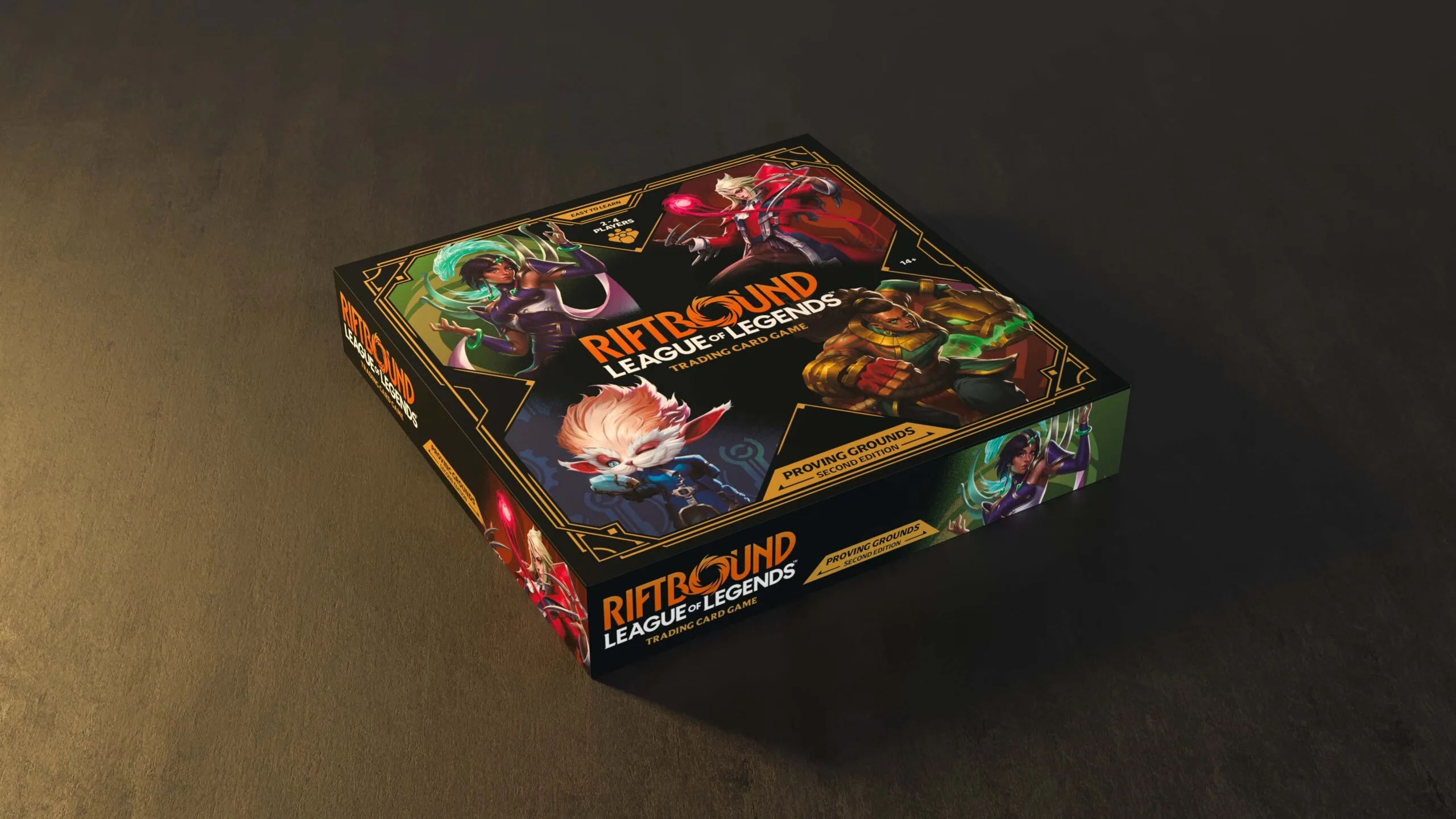Riftbound Proving Grounds Second Edition box Riftbound Proving Grounds Second Edition boxed product with Heimerdinger, Karma, Vladimir and Illaoi