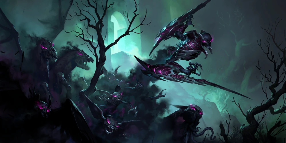 Nocturne Demon of Nightmares Nocturne Legends of Runeterra artwork showing the Demon of Nightmares