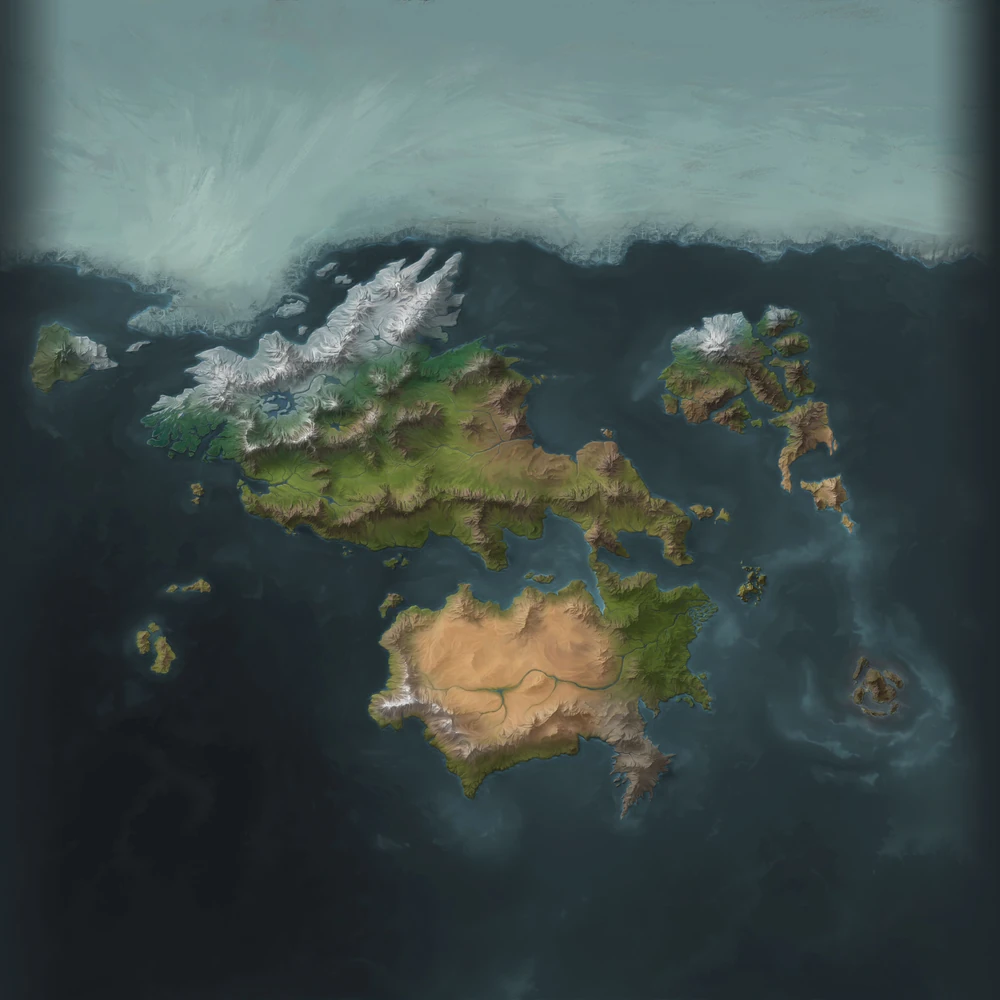 Runeterra terrain map Terrain map of Runeterra showing the known world of League of Legends