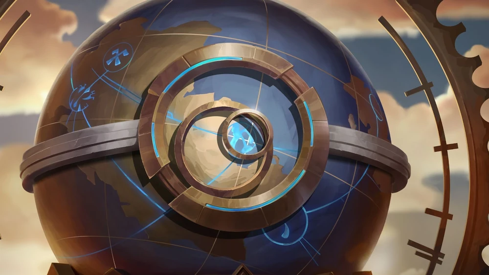 Runeterra planetary globe Planetary globe of Runeterra from Into the Arcane material