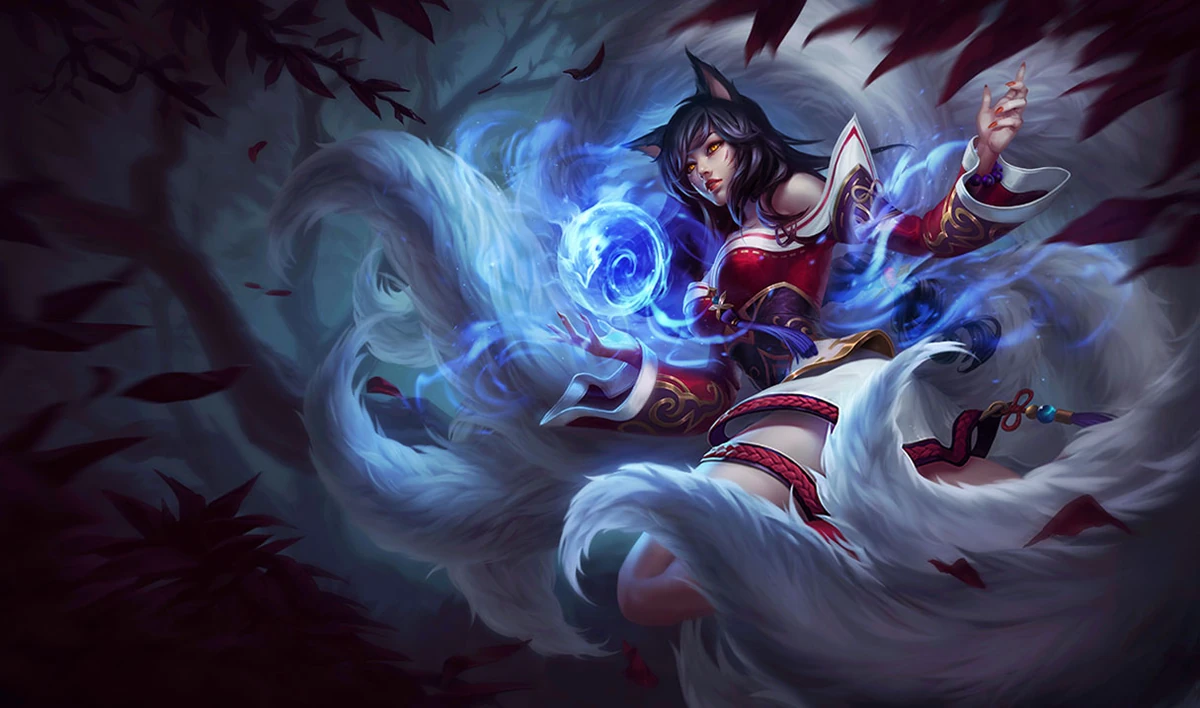 Ahri League of Legends Ahri from League of Legends holding her glowing magical orb