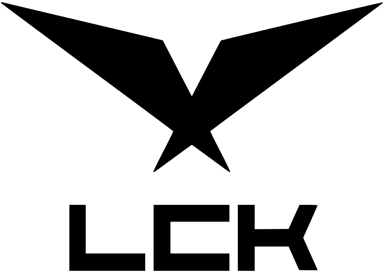Black LCK logo on a white transparent background Black LCK logo on a white transparent background