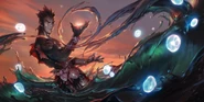 Rivershaper Vastayan Rivershaper using water magic in Legends of Runeterra artwork