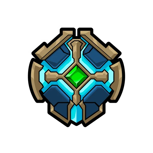 Emerald sticker Emerald ranked sticker reward from 2XKO Season 1.