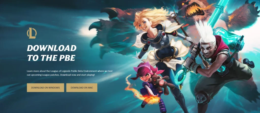 Official League of Legends PBE download page Official League of Legends PBE download page