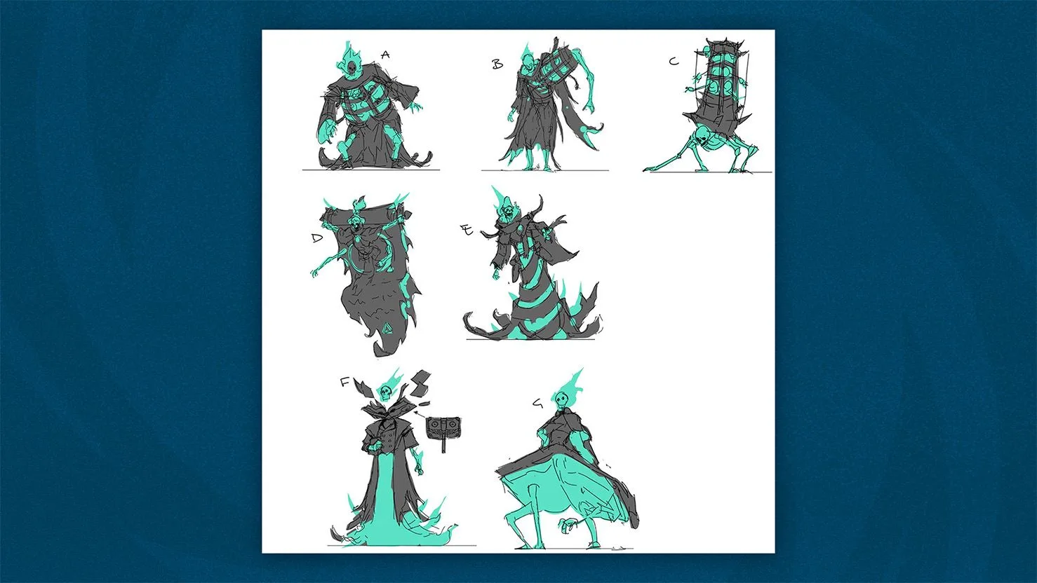 Riftbound Set 9 Shadow Isles-style tease Riftbound Set 9 Shadow Isles-style concept art with spectral figures in teal and black