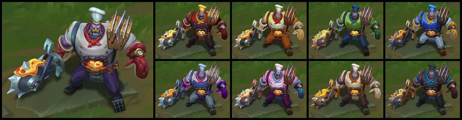 Pizza Chef Sion chroma preview from League of Legends patch 26.11