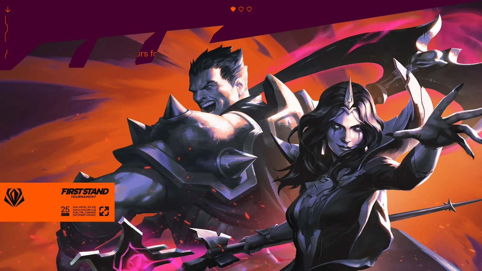 Darius and LeBlanc artwork with orange First Stand branding Darius and LeBlanc artwork with orange First Stand branding
