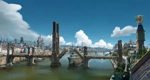 Bridge of Progress in Piltover connecting districts across the water