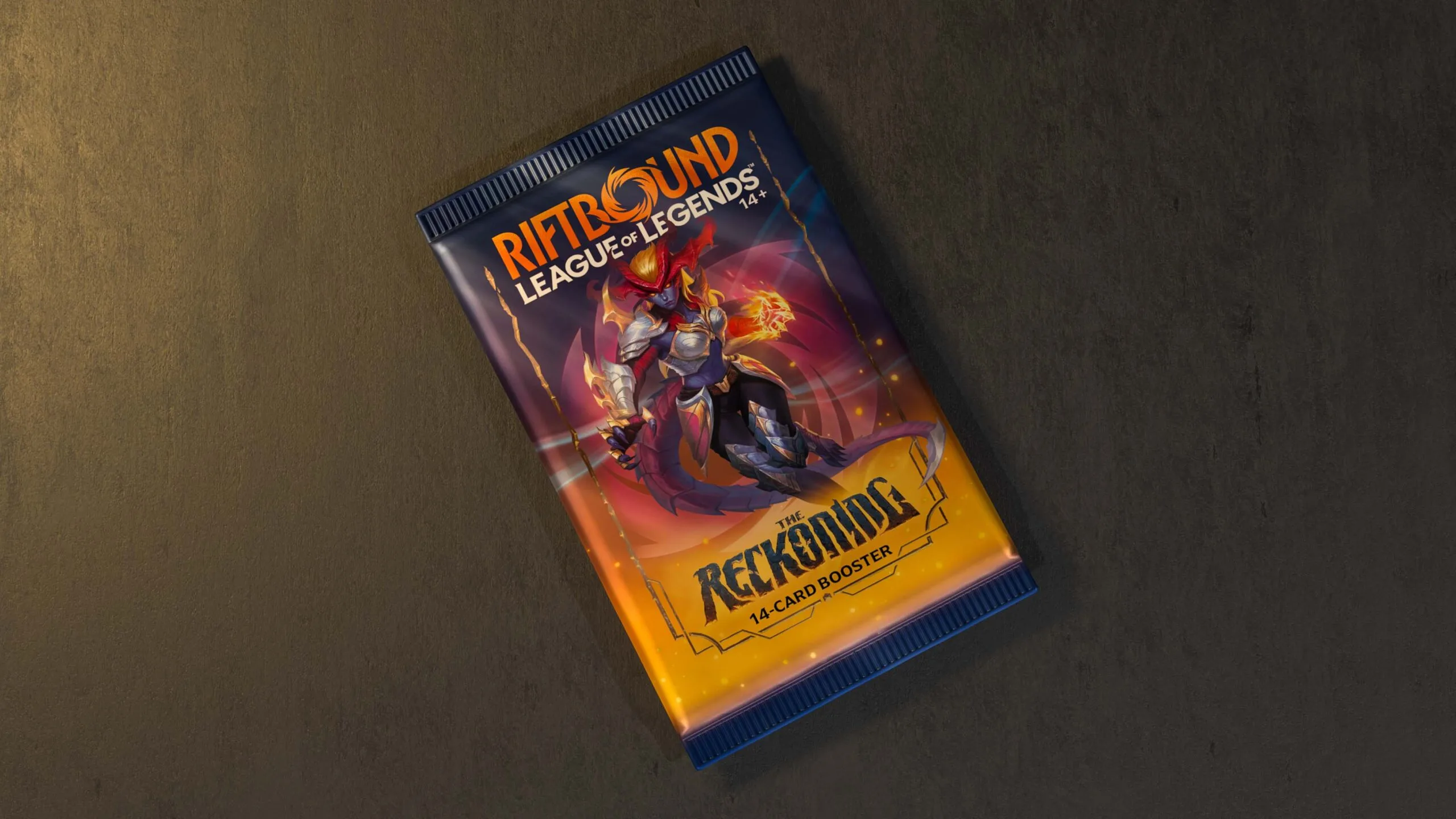 Riftbound The Reckoning booster pack Riftbound The Reckoning booster pack featuring Shyvana artwork