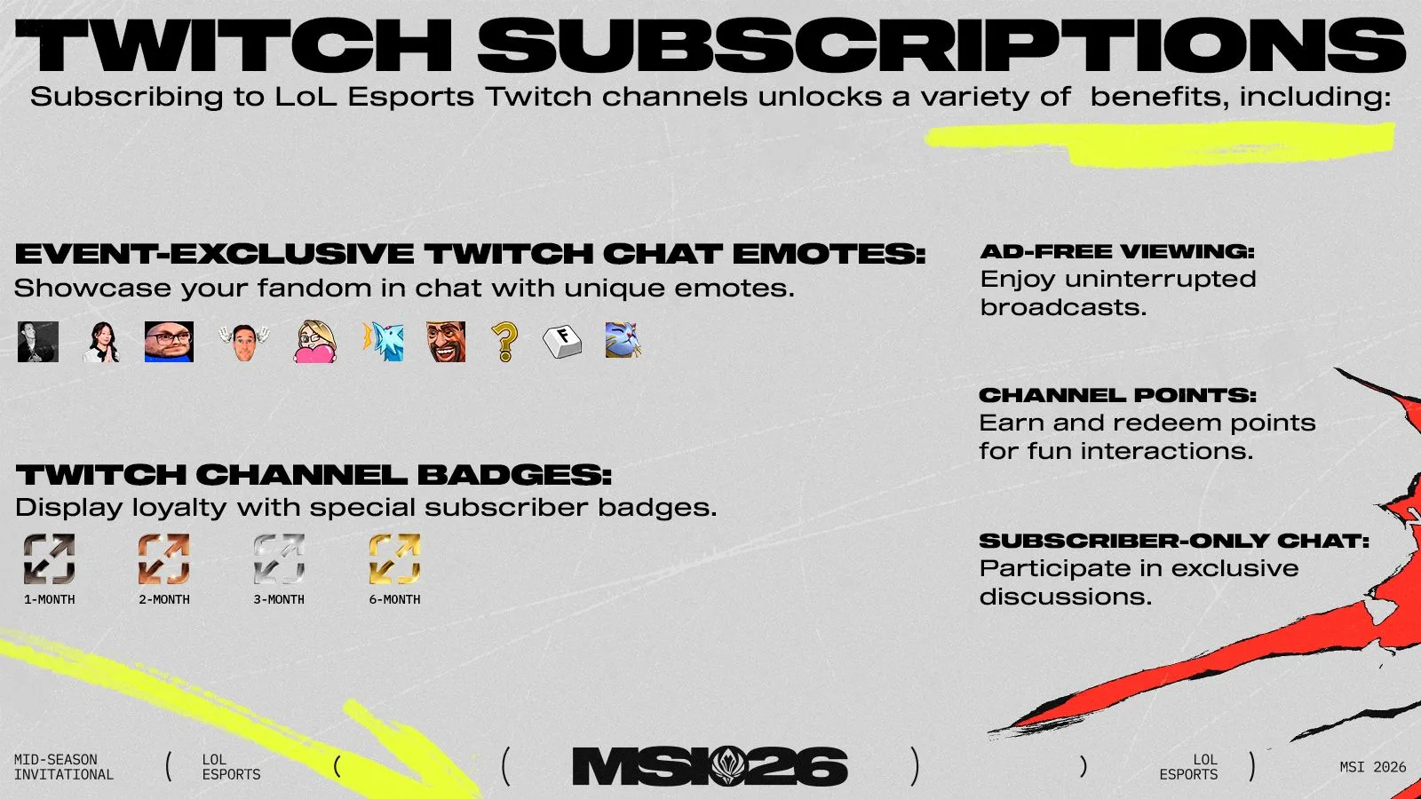 Official MSI 2026 Twitch subscriptions graphic Official MSI 2026 Twitch subscriptions graphic