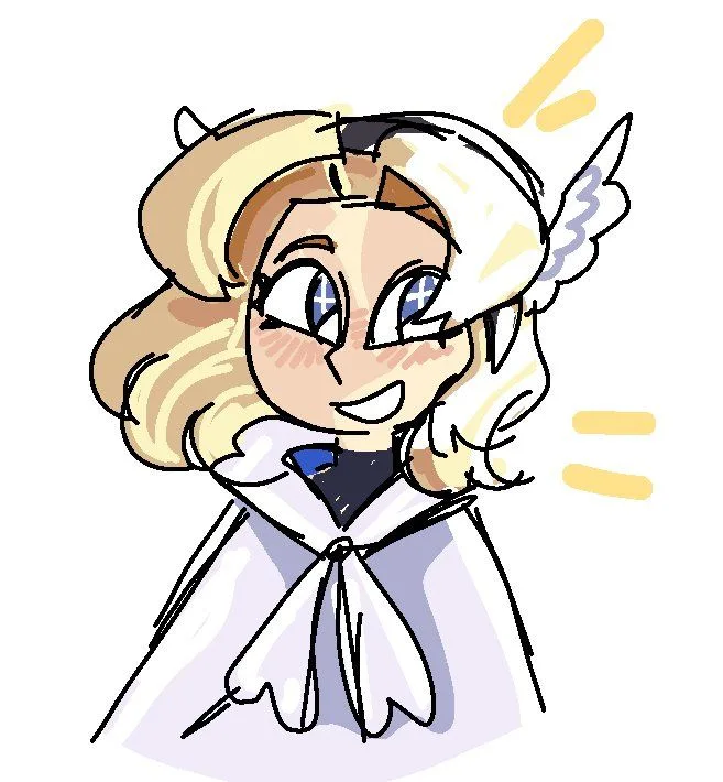 2XKO Lux fan art by VeigarMyBeloved Fan art portrait of Lux showing the winged headband from her 2XKO design