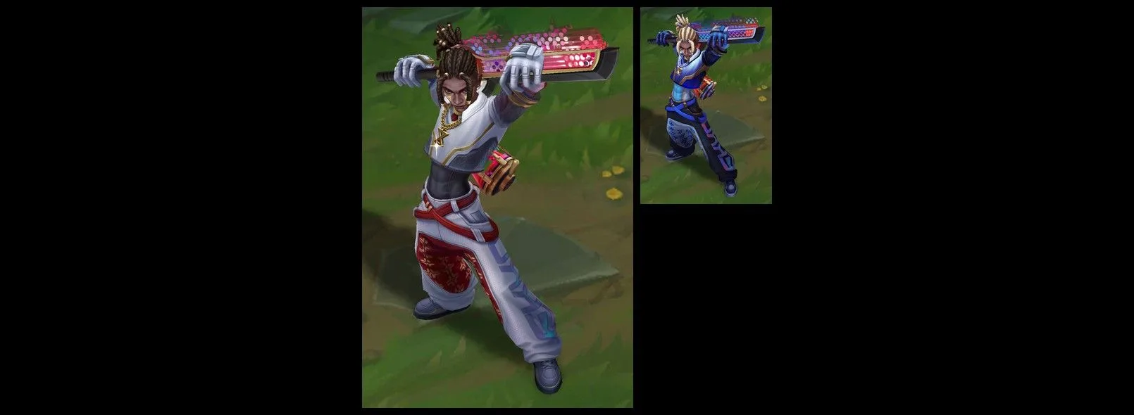 Prestige True Damage Ekko Vivid chroma Prestige True Damage Know My Name Ekko Vivid chroma comparison