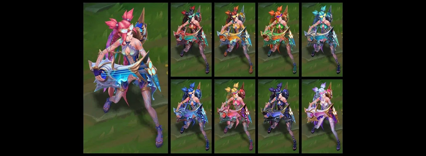 Ocean Song Jinx chromas Ocean Song Jinx chromas from League of Legends patch 26.17