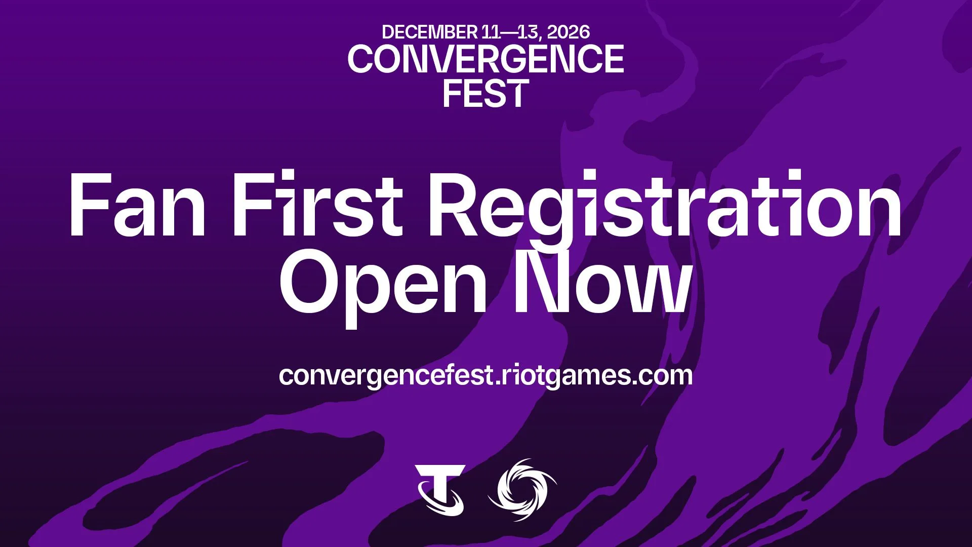 Convergence Fest Fan First registration Convergence Fest Fan First Registration Open Now graphic for the December 2026 event