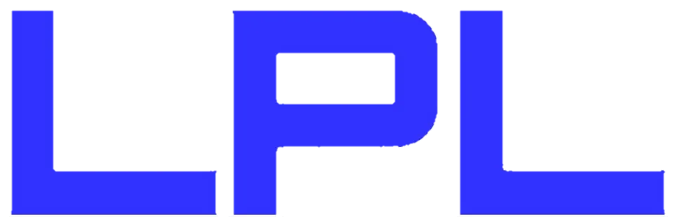 Blue LPL logo on a transparent background with block lettering Blue LPL logo on a transparent background with block lettering