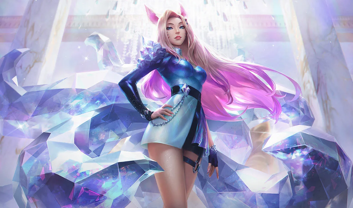 K/DA ALL OUT Ahri splash art