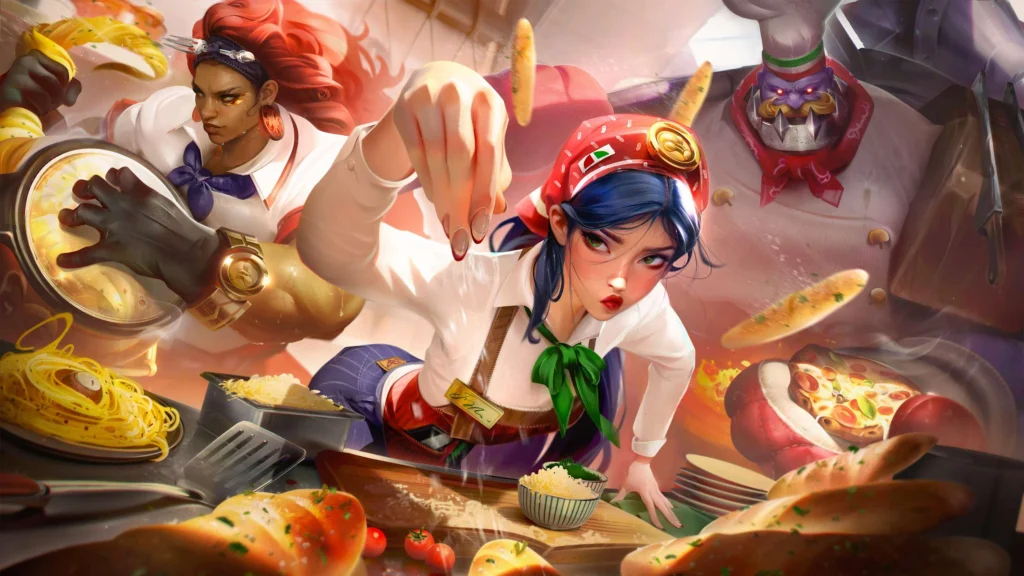 Food Fighters Irelia, Sion and Illaoi Splash Art Food Fighters Irelia, Sion and Illaoi Splash Art