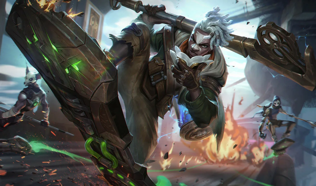 Arcane Firelight Ekko Arcane Firelight Ekko splash art
