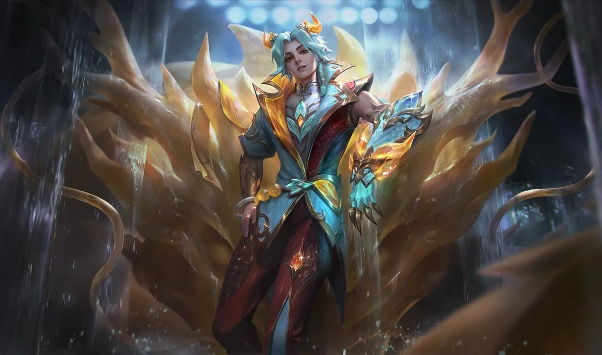 Prestige Heavenscale Ezreal Prestige Heavenscale Ezreal splash art