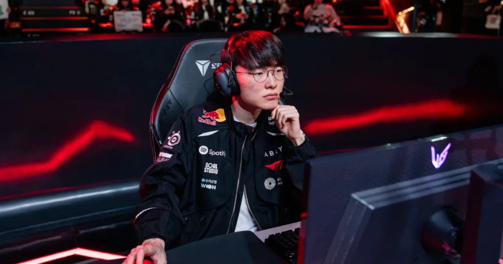 Faker playing League of Legends in the LCK Faker playing League of Legends in the LCK