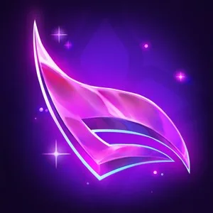 Mythic Essence symbol Purple and pink Mythic Essence crystal symbol used for rotating Mythic Shop content