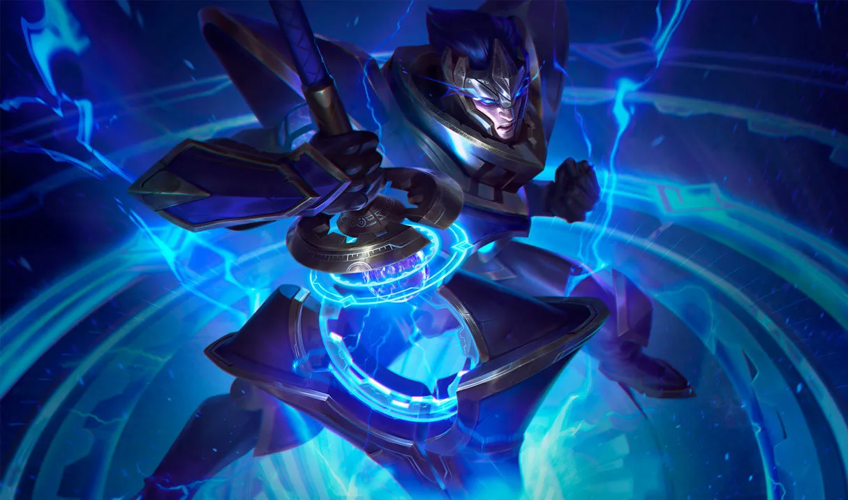 Hextech Jarvan IV Hextech Jarvan IV splash art showing Jarvan in crystalline mechanical armor wielding an enhanced lance