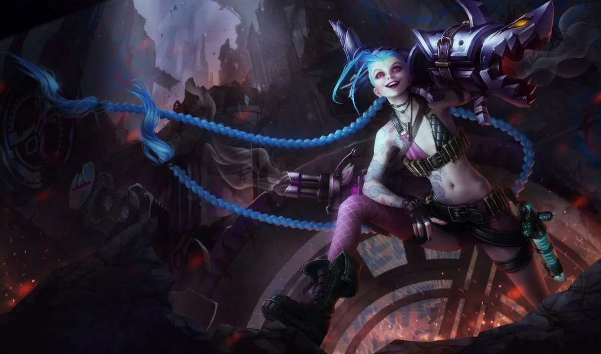 Jinx champion splash art from League of Legends Jinx champion splash art from League of Legends