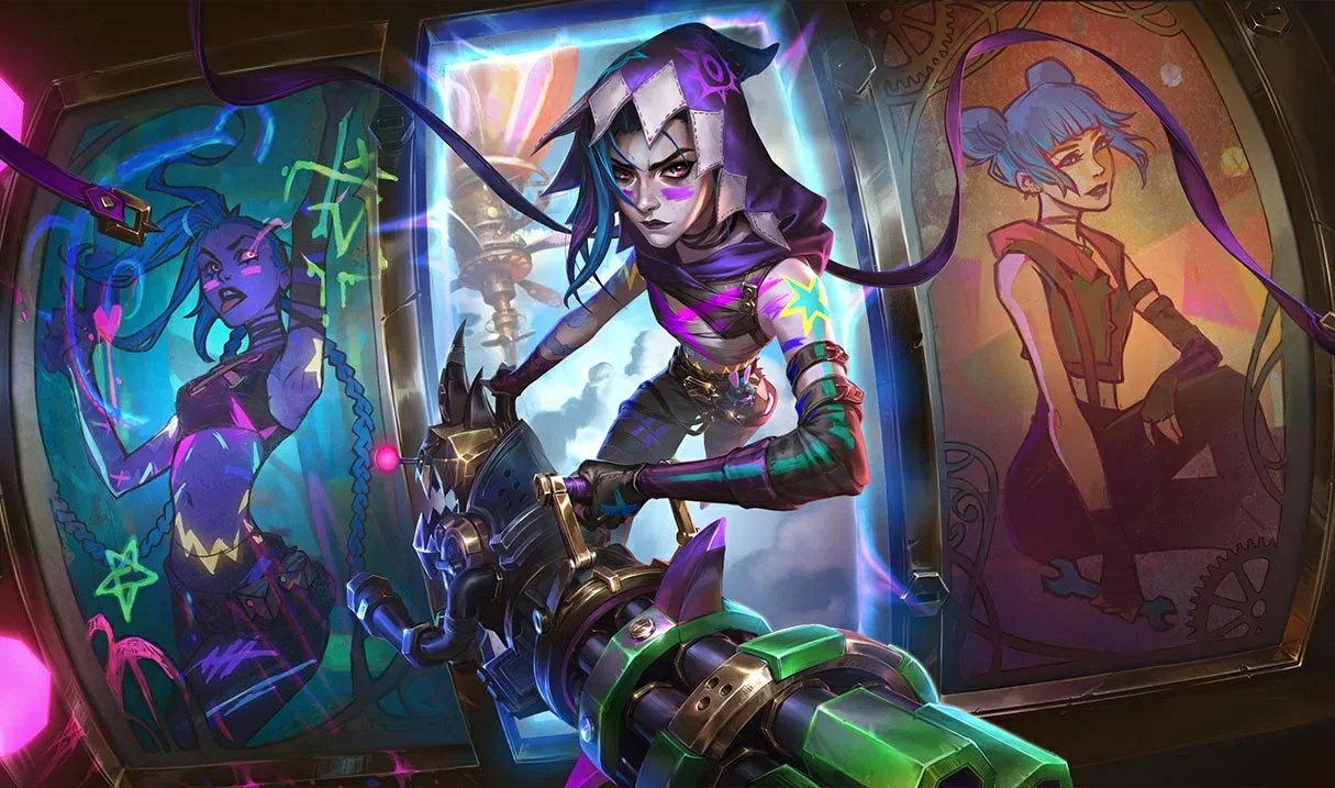Arcane Fractured Jinx Arcane Fractured Jinx splash art showing Jinx as an Exalted Arcane skin