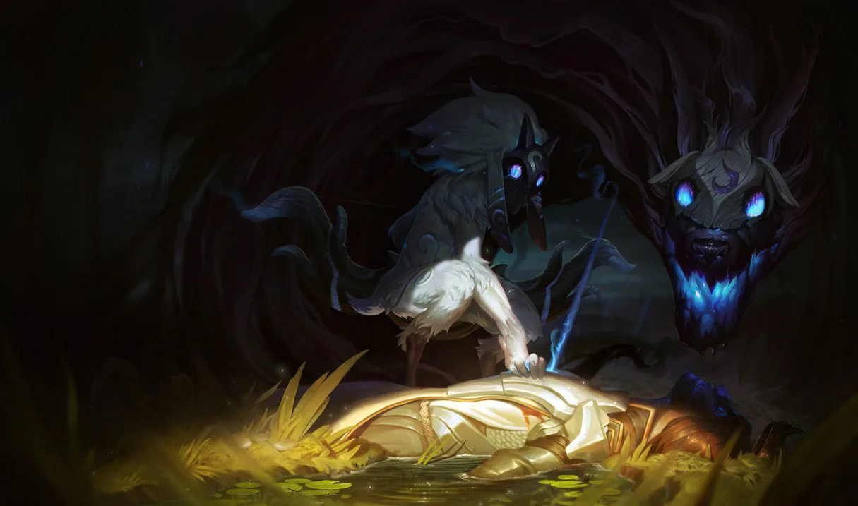 Kindred death myth Kindred representing death mythology across Runeterra