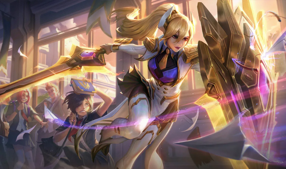 Prestige Battle Academia Leona Prestige Battle Academia Leona splash art