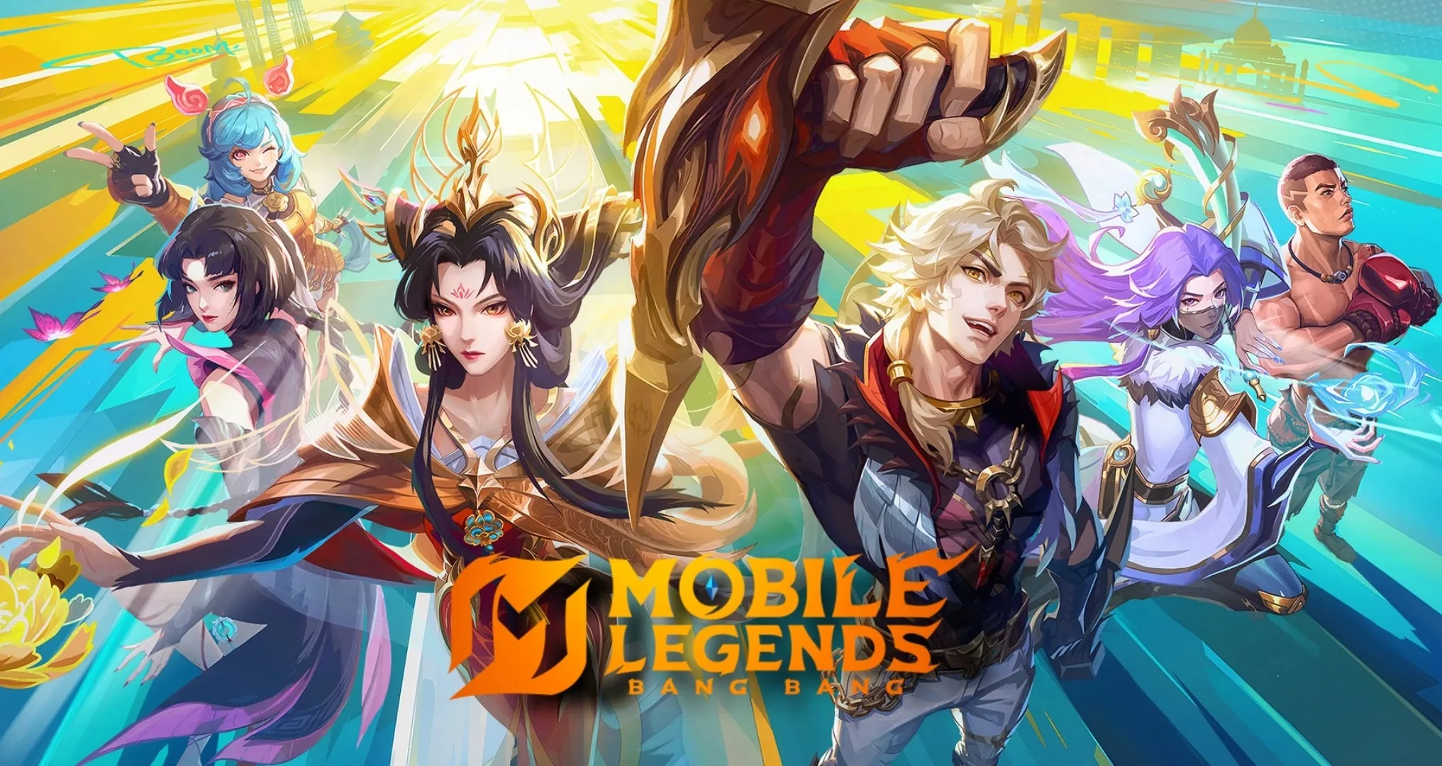 Mobile Legends: Bang Bang key art Mobile Legends: Bang Bang official promotional game artwork