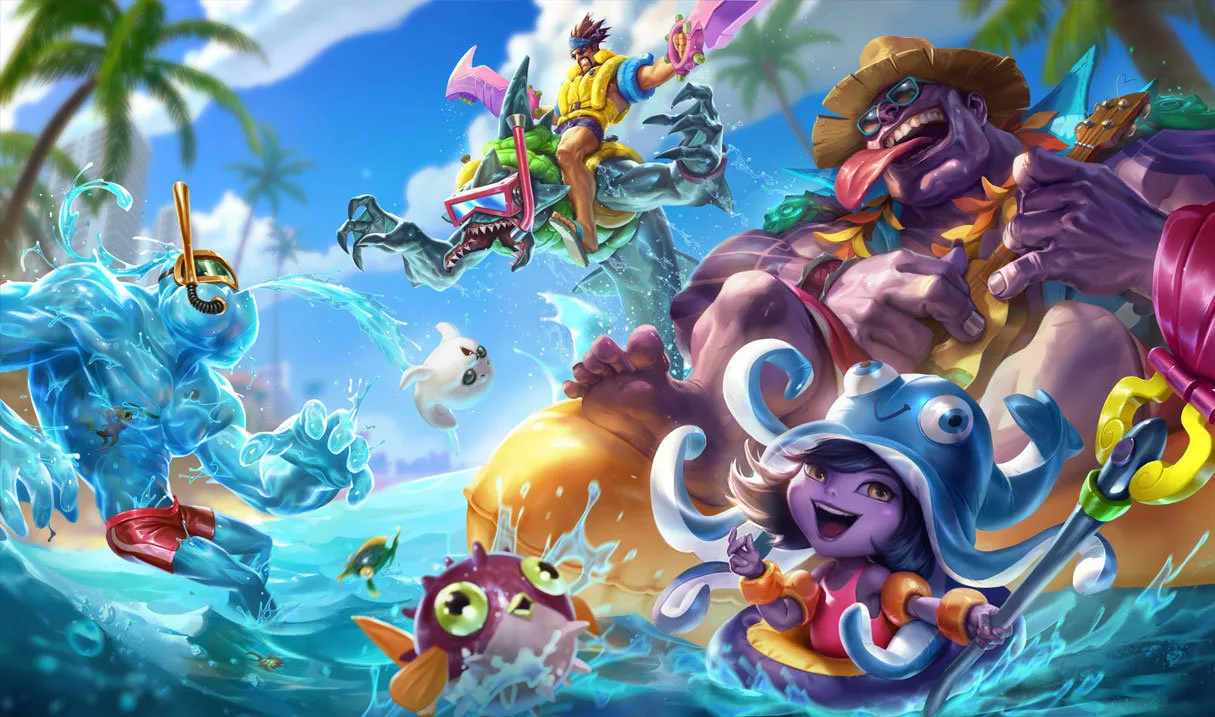 Pool Party Rek'Sai Pool Party Rek'Sai splash art