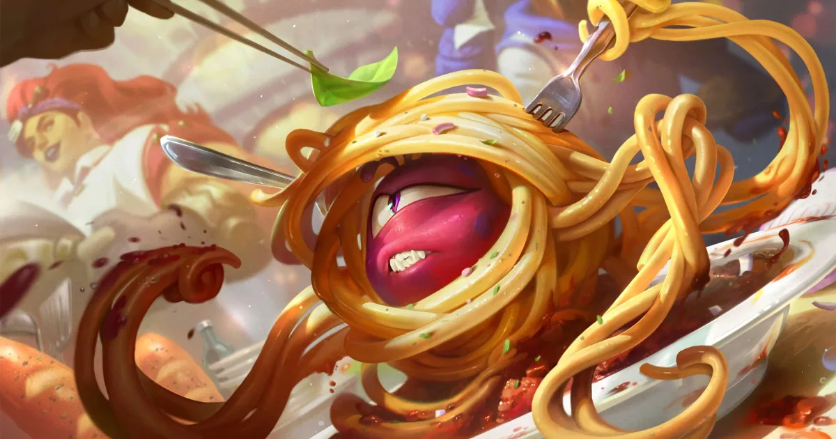 LoL Food Fighters skins revealed, Legendary Spaghetti alla Vel'Koz leads new lineup.