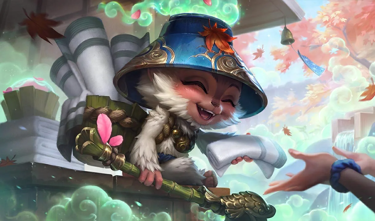 Spirit Blossom Springs Teemo splash art Spirit Blossom Springs Teemo splash art