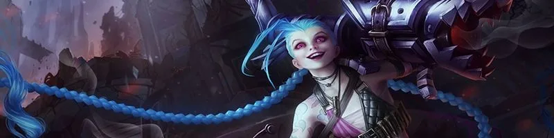 Jinx champion banner Jinx Wild Rift champion banner for patch 7.2c