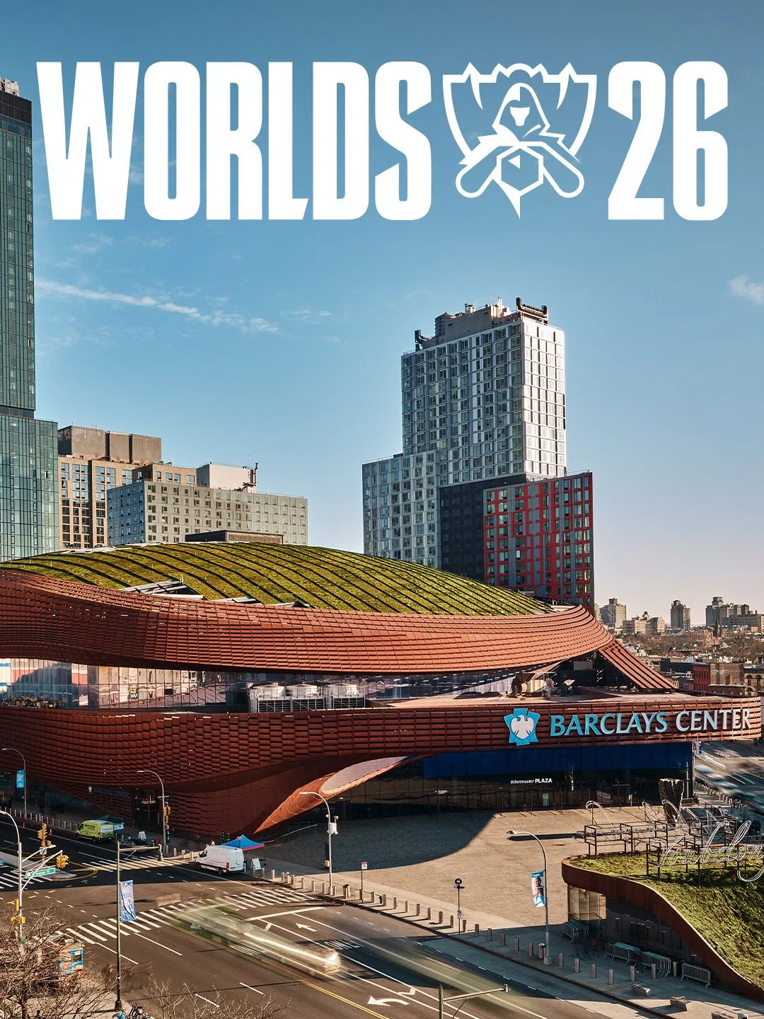Worlds 2026 graphic showing Barclays Center in Brooklyn, New York Worlds 2026 graphic showing Barclays Center in Brooklyn, New York