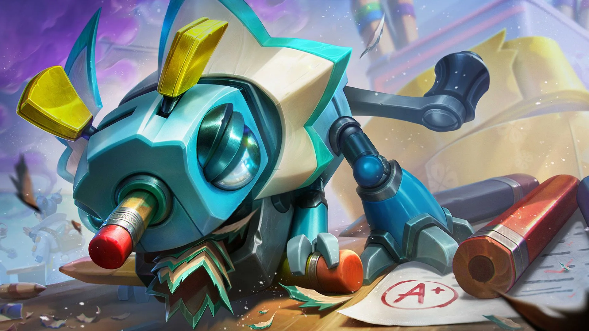 Pencil Sharpener Kog'Maw Wild Pass Pencil Sharpener Kog'Maw artwork from Wild Rift Patch 7.3