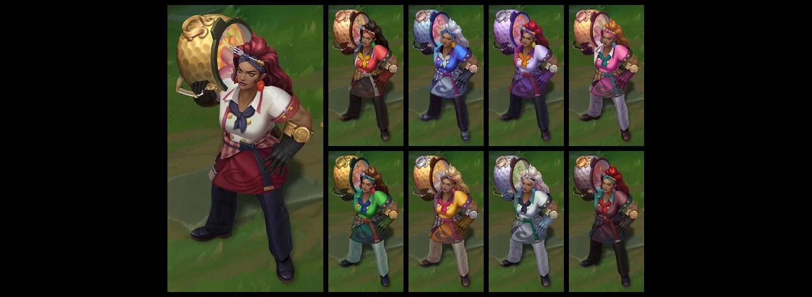 Pasta Maker Illaoi chroma preview from League of Legends patch 26.11
