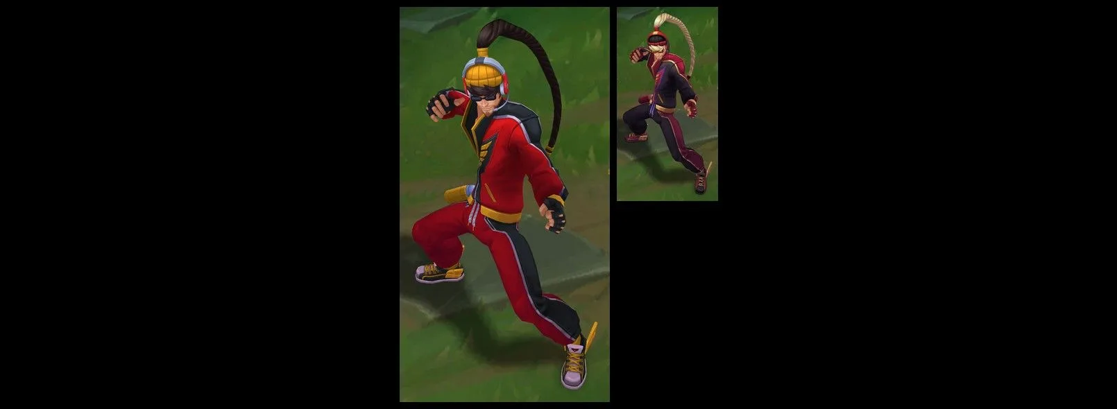 SKT T1 Lee Sin Elite chroma SKT T1 Lee Sin Elite chroma preview with red clothing and gold accessories