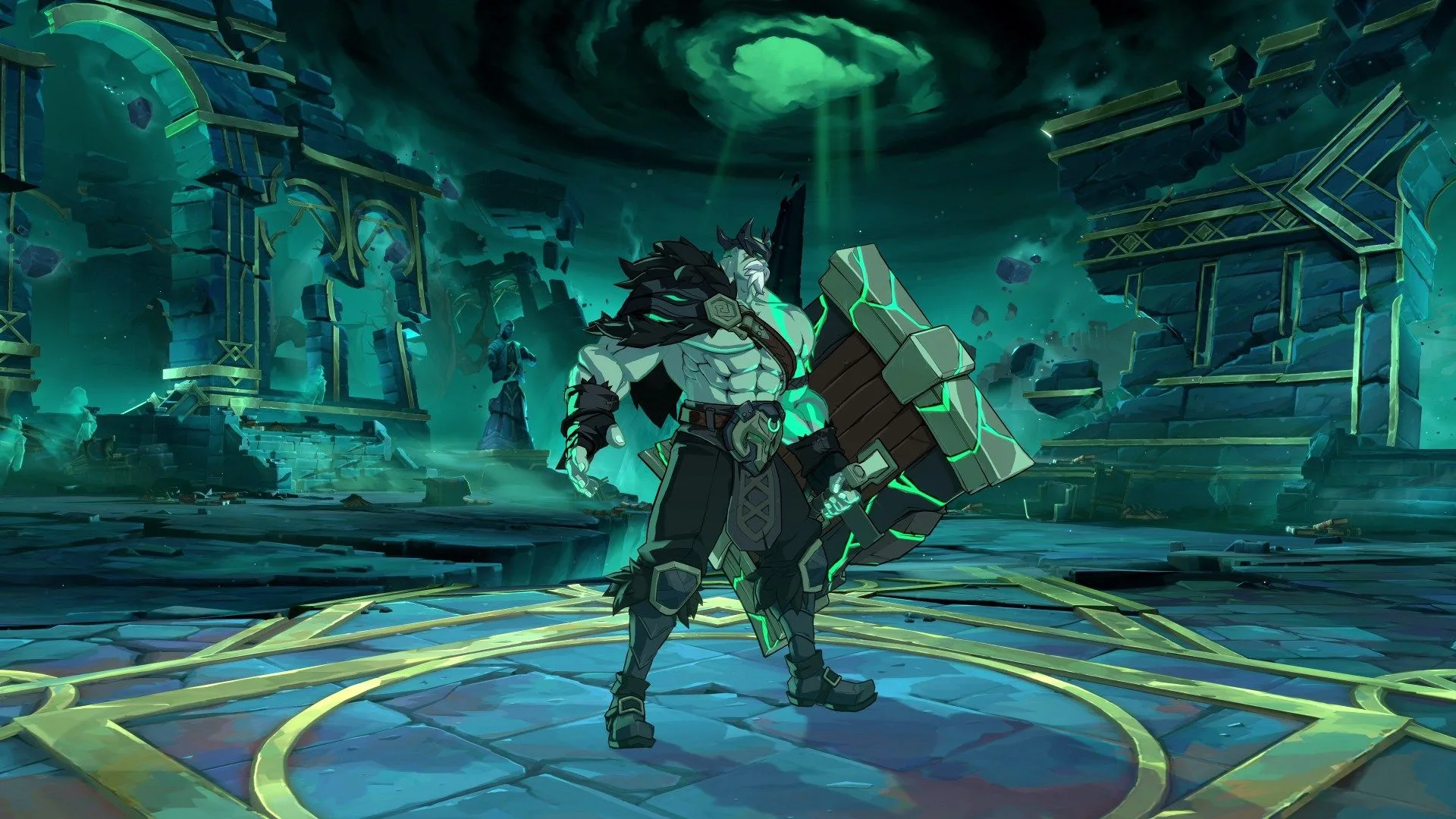 Ruined Braum Ruined Braum skin shown in the 2XKO patch 1.3.1 cosmetic gallery
