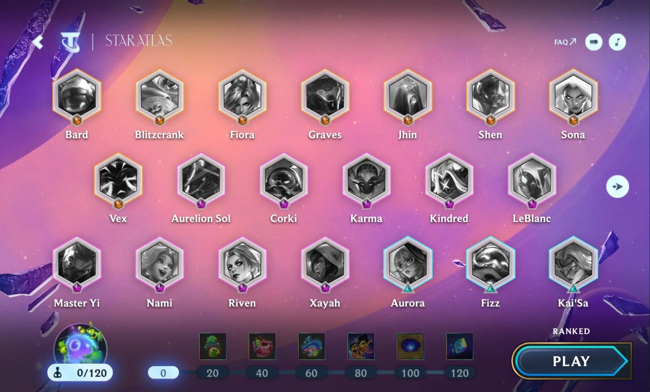 Star Atlas rewards Star Atlas rewards image from TFT patch 17.1 showing emotes, Little Legends, portal rewards, and Realm Crystals
