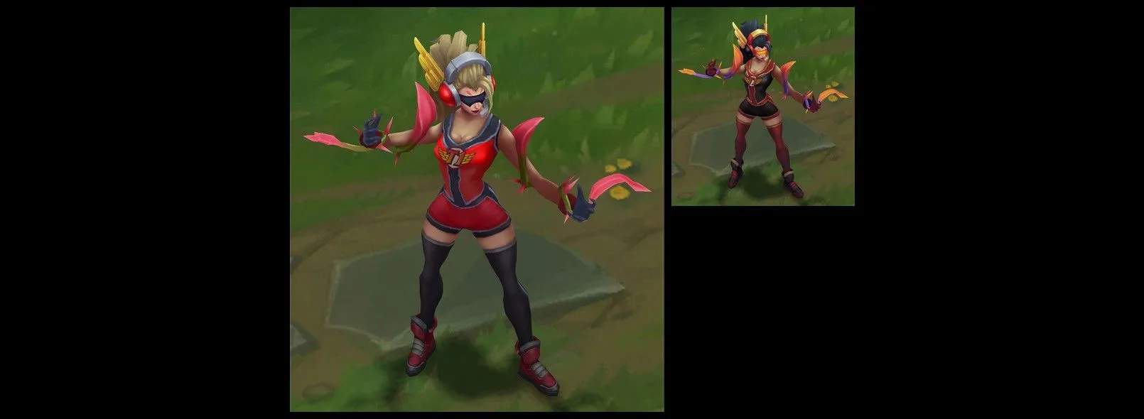 SKT T1 Zyra Elite chroma SKT T1 Zyra Elite chroma preview showing Zyra in a red and gold outfit