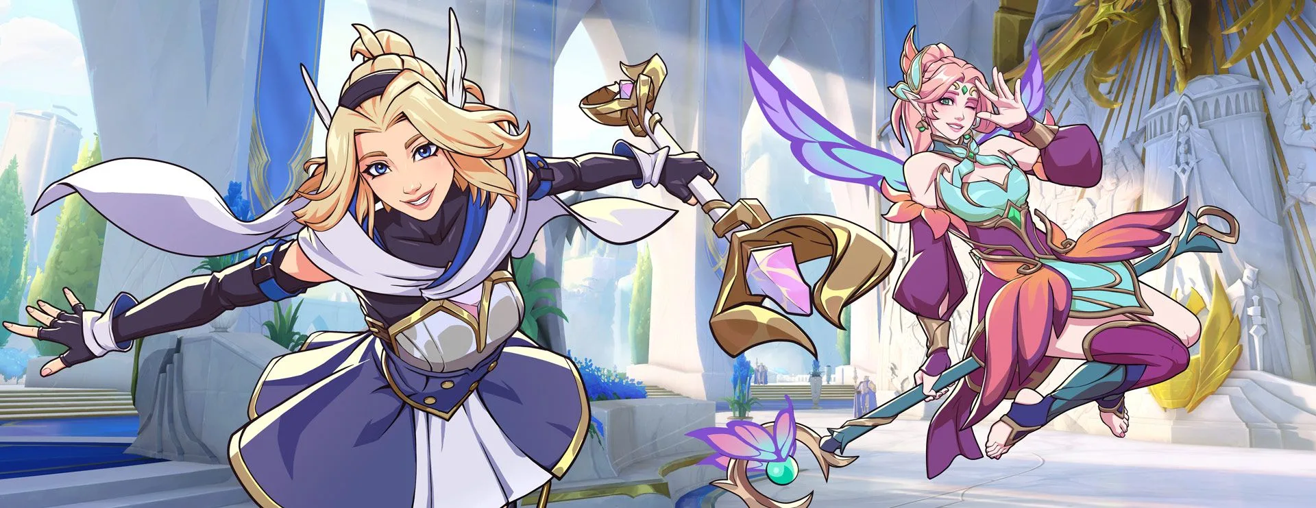 Lux and Faerie Court Lux in 2XKO Lux and Faerie Court Lux shown side by side in 2XKO