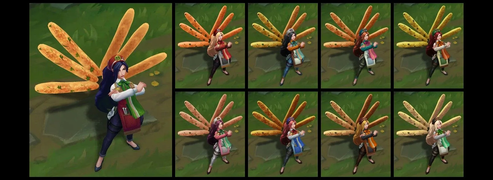 Breadsticks Irelia chroma preview from League of Legends patch 26.11