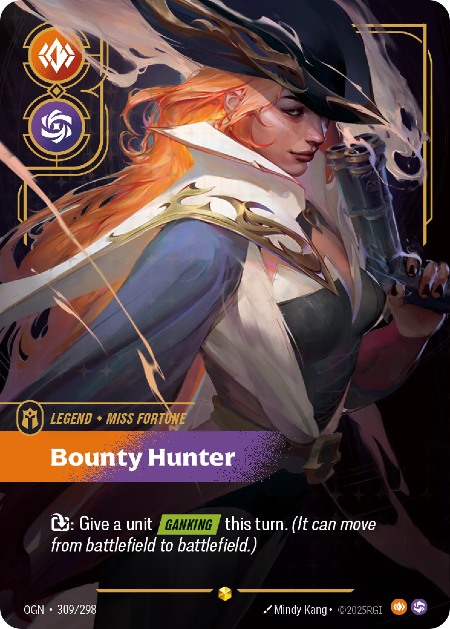 Miss Fortune Riftbound card art showing a pirate champion portrait Miss Fortune Riftbound card art showing a pirate champion portrait