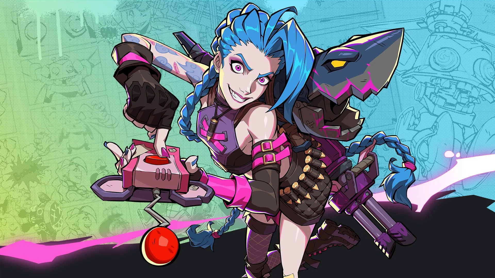 2XKO character artwork with fighters posed for battle 2XKO character artwork with fighters posed for battle