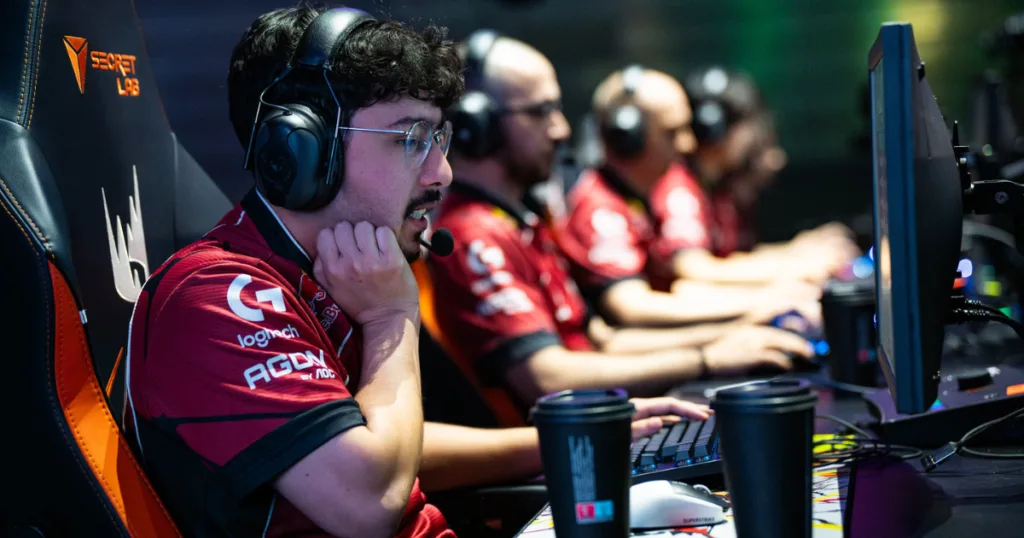 G2 BrokenBlade playing with the team in the background at LEC Summer Playoffs against KC. G2 BrokenBlade playing with the team in the background at LEC Summer Playoffs against KC.