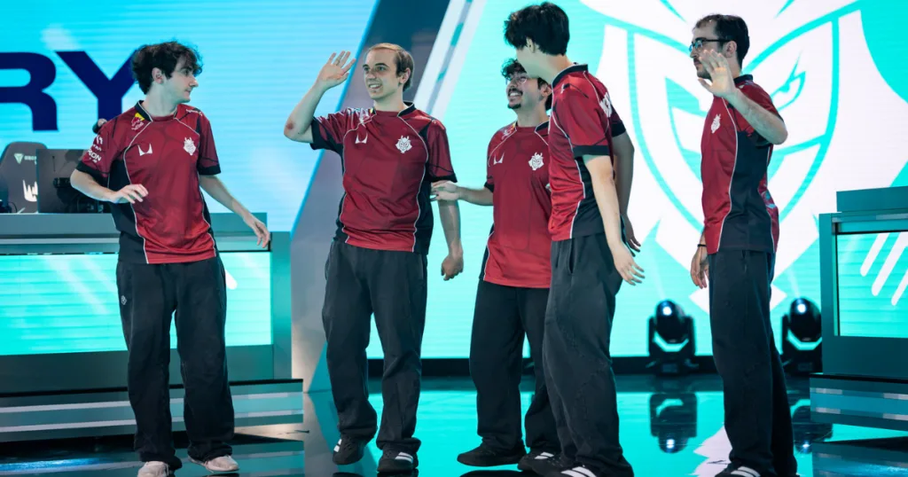 Caps in focus on stage with G2 members leaving stage. Caps in focus on stage with G2 members leaving stage.